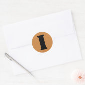 Letter I Stencil Alfabet van Janz Peru Gold Ronde Sticker (Envelop)