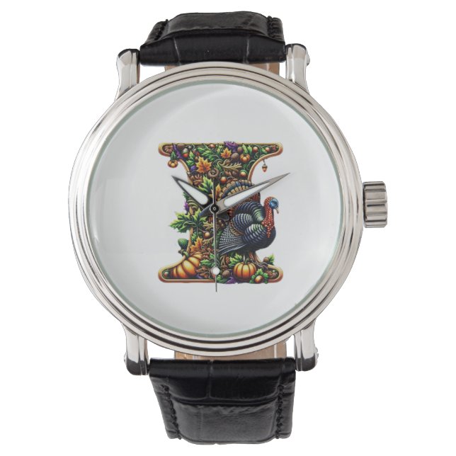Letter I Thanksgiving gift  Horloge (Voorkant)