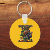 Letter I Thanksgiving gift Sleutelhanger (Voorkant)
