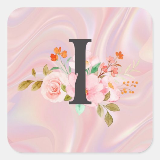 Letter I Vierkante Sticker (Voorkant)