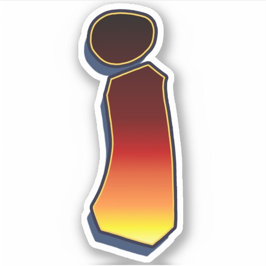 Letter i - vlammen Sticker (Voorkant)