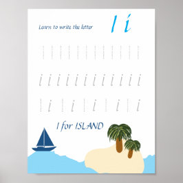 Letter I Volgen Poster voor Kinderen