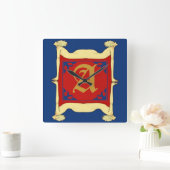 Letter-Initiaal Klokscherm, letter bewerken Vierkante Klok (Huis)