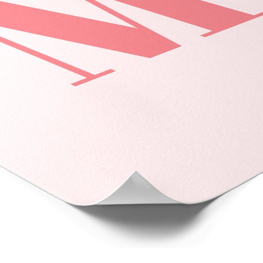 Letter Initiaal Modern Monogram Poster (Hoek)