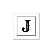 Letter J 1 inch rubberen stempel (Afrduk)
