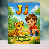 Letter J Alphabet Poster – J is for Jaguar (Neutraal)
