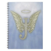 Letter J Angel Monogram Notitieboek (Voorkant)