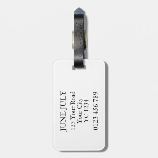 Letter J Bagagelabel (Achterkant verticaal)