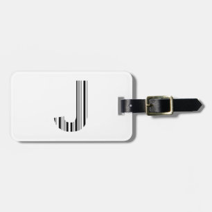 LETTER J BAR CODE Eerste Initiaal Barcodepatroon Bagagelabel