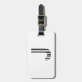 LETTER J BAR CODE Eerste Initiaal Barcodepatroon Bagagelabel (Voorkant verticaal)