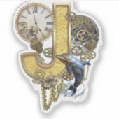 Letter J Birthday Customization Sticker (Voorkant)