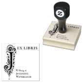 Letter J Botanische Ex Libris Boekplaat Stempel (Gestempeld)