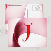 Letter J Briefkaart (Voorkant / Achterkant)
