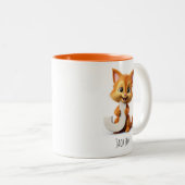 Letter J Cat Alfabet Monogram Koffie Mok (Voorkant rechts)