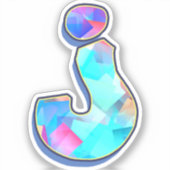 Letter J -  Color Mix Sticker (Voorkant)