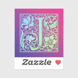 Letter J Colorful First Letter Gradient Sticker