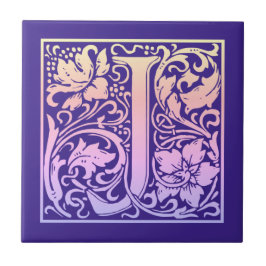 Letter J Colorful First Letter Gradient Tegeltje