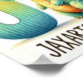Letter J, Dinosaur Alphabet Waterverf Poster (Hoek)