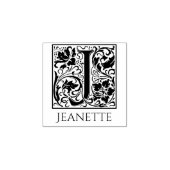 Letter J eerste brief gepersonaliseerd Rubberstempel (Afrduk)