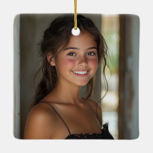 Letter J Elegant Monogram Kerst Ornament (Achterkant)