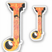 Letter J Fancy Stickers (Voorkant)