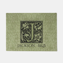 Letter J First Letter Monogram Gepersonaliseerd Deurmat