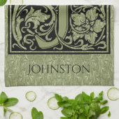 Letter J First Letter Monogram Gepersonaliseerd Theedoek (Gevouwen)