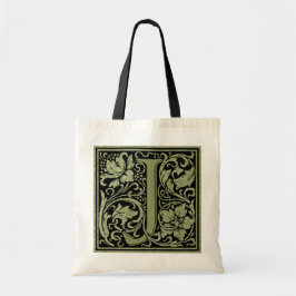 Letter J First Letter Monogram Tote Bag