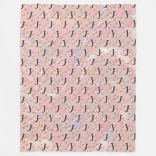 Letter J Fleece Deken
