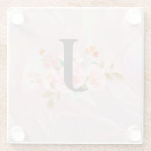 Letter J Glazen Onderzetter (Achterkant)