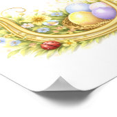 Letter J Gold Spring Nature Monogram Owl Kids  Poster (Hoek)