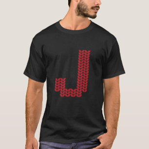 Letter J Grappig Lelijk Kersttrui Matching Fam T-shirt