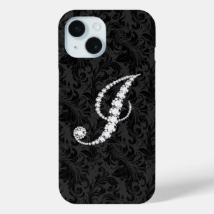 Letter J in diamanten iPhone 15 Case