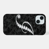 Letter J in diamanten iPhone 15 Case (Achterkant horizontaal)