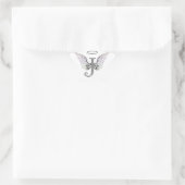 Letter J Initiaal Monogram met Angel Wings & Halo Ster Sticker (Tas)