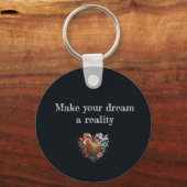 Letter J met vlinders en bloemetjes Sleutelhanger (Achterkant)