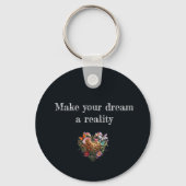 Letter J met vlinders en bloemetjes Sleutelhanger (Achterkant)