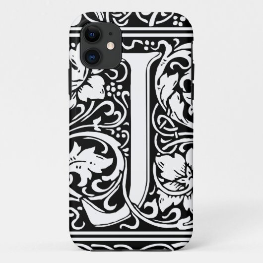 Letter J Middeleeuwse Monogram Art Nouveau Case-Mate iPhone Case (Achterkant)