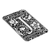 Letter J Middeleeuwse Monogram Art Nouveau Magneet (Rechterzijde)