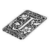 Letter J Middeleeuwse Monogram Art Nouveau Magneet (Linkerzijde)