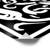 Letter J Middeleeuwse Monogram Art Nouveau Perfect Poster (Hoek)