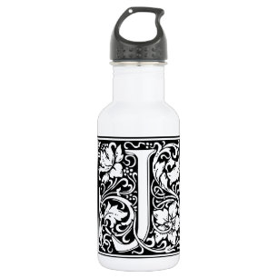 Letter J Middeleeuwse Monogram Art Nouveau Waterfles