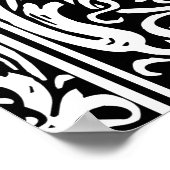 Letter J Middeleeuwse Monogram Vintage Initiaal Poster (Hoek)