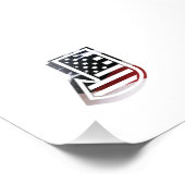 Letter J Monogram Best USA Foto Print Foto Afdruk (Hoek)