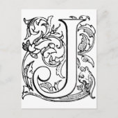 Letter J Monogram Briefkaart (Voorkant)