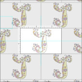 Letter J monogram decoratieve tekst aangepaste sto Stof (Delen)