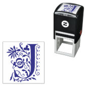 Letter J Monogram Elegant Initiaal Zelfinktende Stempel (In situ)