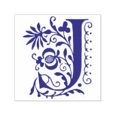 Letter J Monogram Elegant Initiaal Zelfinktende Stempel (Design)