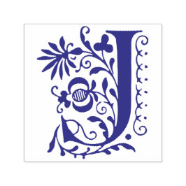 Letter J Monogram Elegant Initiaal Zelfinktende Stempel
