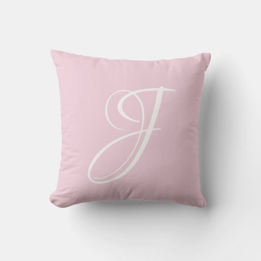 Letter J Monogram Initiaal Aangepast Kussen (Voorkant)